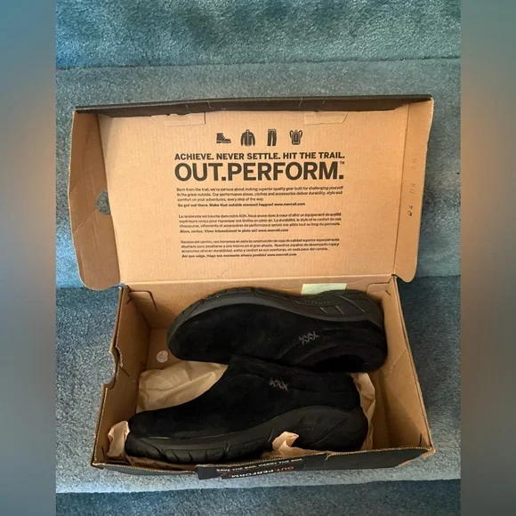 NWT Merrell Clogs ENCORE ICE BLACK SUEDE size 7  Sherpa lined super comfy! - Picture 7 of 8